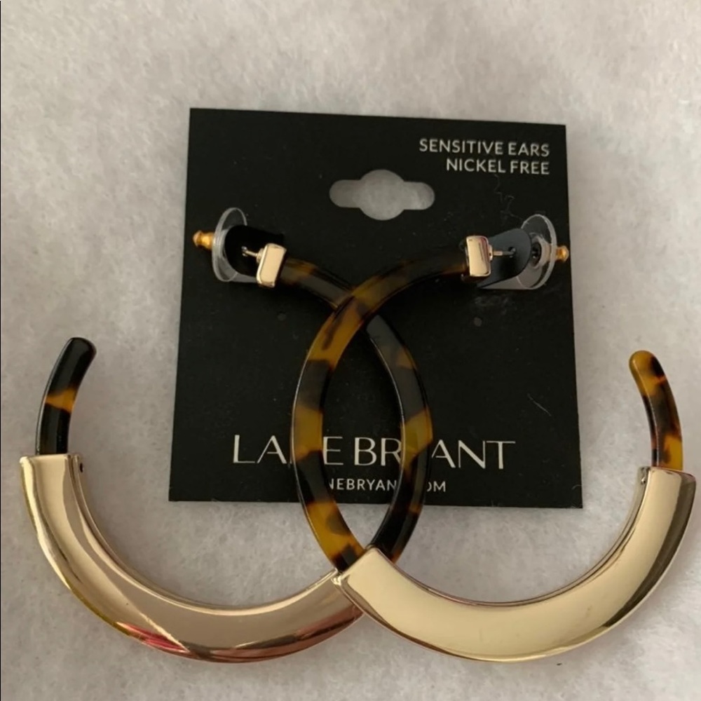New Lanebryant Earrings, cheetah print and gold. - Picture 4 of 4